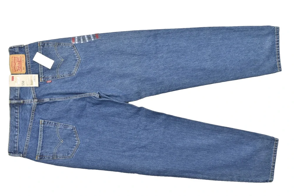 Levi's 550 Relaxed Fit Men's Jeans W36 L34 Blue Tapered Leg Denim New With Tags